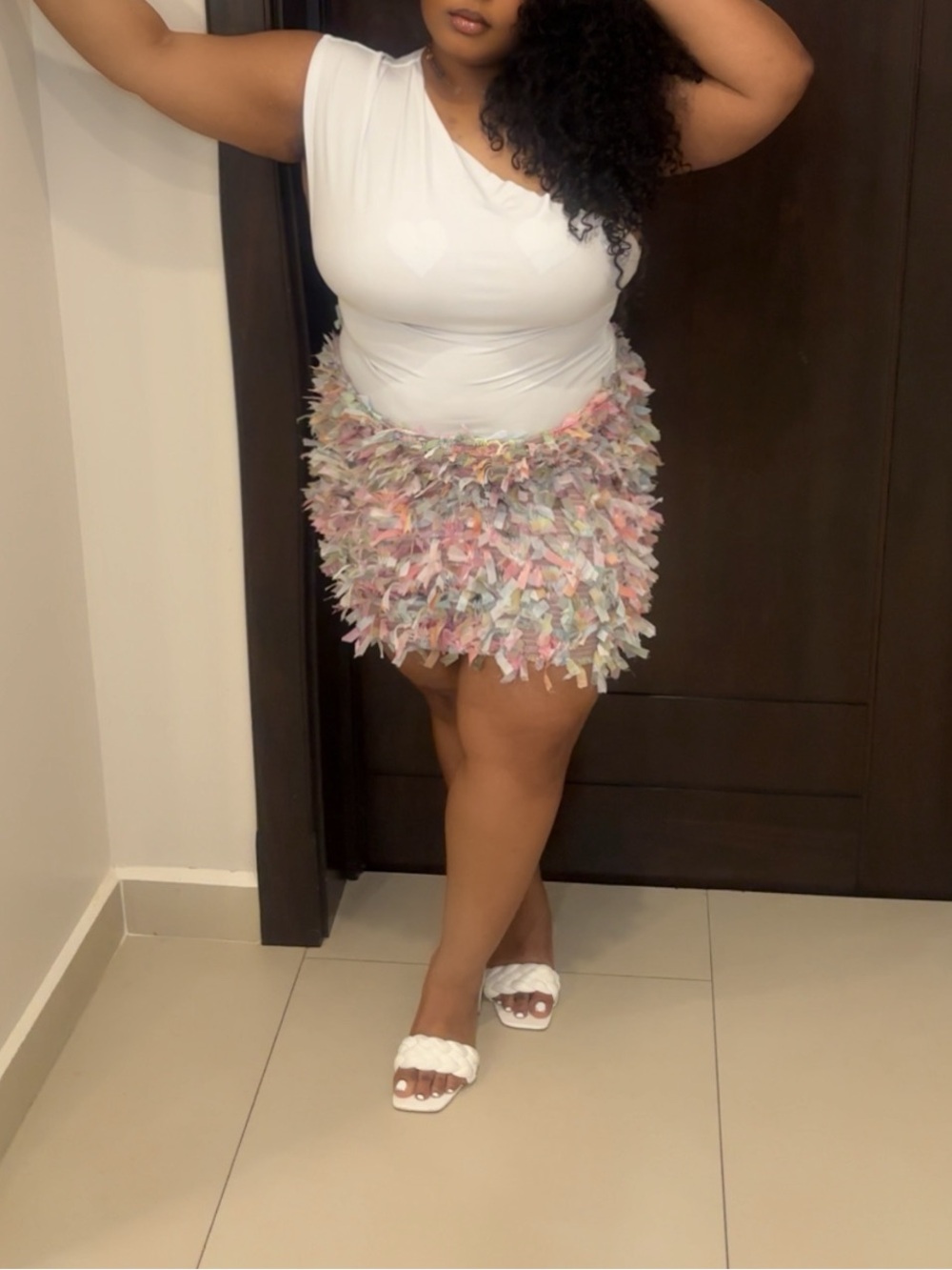 Pastel Multi-Color Mini Skirt